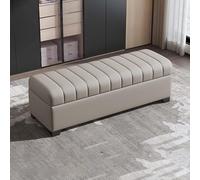 XDOPIRRS Panchetta imbottita con contenitore, panca da camera da letto con spazio contenitivo, panca da ingresso, sgabello in legno e pelle con vano interno - Adatta a diversi ambienti(G,90cm/35.4in)
