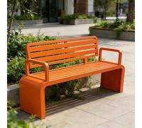 XDOPIRRS Panchina da Giardino in Metallo Robusta da Esterno, Panchina Tutte le Stagioni Resistente alle Intemperie con Schienale e Braccioli, Seduta Multipla, per Porticati, Parchi(A,150cm/59in)