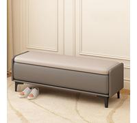 XDOPIRRS Storage Ottoman Bench, Waterproof Scratch Resistant Fabric Entryway Bench with Storage, Sturdy Wood Frame Footrest for Living Room Bedroom, End of Bed Bench(G,160cm/63in)
