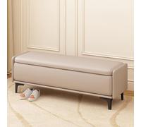 XDOPIRRS Storage Ottoman Bench, Waterproof Scratch Resistant Fabric Entryway Bench with Storage, Sturdy Wood Frame Footrest for Living Room Bedroom, End of Bed Bench(F,150cm/59in)