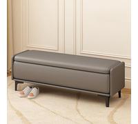 XDOPIRRS Storage Ottoman Bench, Waterproof Scratch Resistant Fabric Entryway Bench with Storage, Sturdy Wood Frame Footrest for Living Room Bedroom, End of Bed Bench(A,130cm/51.1in)