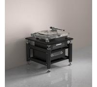 XDOPIRRS Supporti per supporti AV, rack audio, supporti stereo con piedini ammortizzanti, torri portaoggetti per DVD, adatti per lettori CD e DVD, console di gioco e decoder TV.(Black,3floor)
