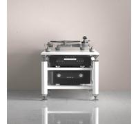 XDOPIRRS Supporti per supporti AV, rack audio, supporti stereo con piedini ammortizzanti, torri portaoggetti per DVD, adatti per lettori CD e DVD, console di gioco e decoder TV.(RWhite,3floor)