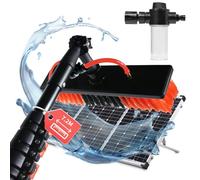 XDOVET Spazzola di lavaggio telescopica da 7 m, con manico telescopico, asta telescopica allungabile, spazzola per la pulizia in PV, set telescopico per la pulizia di finestre, tetto terrazzo