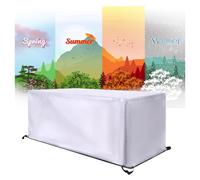 XDPBLM Copertura Tavolo Esterno 210x165x75cm(LxWxH) 420D Oxford Telo Impermeabile Anti UV Antivento Copertura Mobili da Giardino Telo Copertura Esterno Adatto per Mobili da Giardino