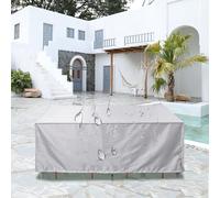 XDPBLM Copertura Tavolo Esterno 230x130x80cm/LxWxH Protezione dalla Neve Impermeabile Copertura per Mobili da Giardino Tavoli e Sedie da Cortile Raggi UV Resistente allo Strappo