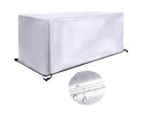 XDPBLM Copri Tavolo da Esterno Impermeabile - 120x60x74cm(LxWxH) 420D Oxford Copertura per Mobili da Giardino Rettangolare Anti-UV Antivento Copritavolo Tavolo da Esterno per Cortile Tavoli Sedie