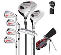 XDriveMax Set completo di mazze da golf unisex, per destra/sinistra, per uomini e donne, include borsa con cappuccio antipioggia, 3# legno fairway con copritesta, 5# ibrido, 5#, 7#, 9# S # ferri e