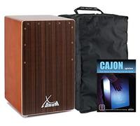 XDrum Cajon El Bajo Bass Port Cocoa Brown/Ebony - Cajon con bass port, superfici in pregiato legno, rullante fisso, incl. gigbag e scuola per principianti.