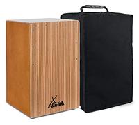 XDrum Cajon El Bajo Bass Port Walnut/Zebrano - Porta bassi integrato per un suono potente - Cassa per percussioni - Cassa in legno - Incl. borsa da trasporto