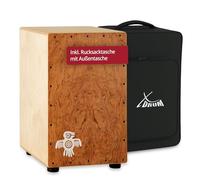 XDrum Cajon Peruana Hard Wood (piastra battente da 3 mm, corpo in betulla da 9 mm, altezza 48 cm, inclusa borsa zaino)