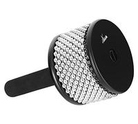 XDrum CB1-BK Cabasa Medium, Strumento Ritmico ed Effetto Classico in Acero | Diametro: 10 cm, 10 Catene da 34 Perle, Dimensione Media, Può Essere Strofinato o Scosso, Manico Imbottito in Acero, 5 cm