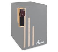 XDrum CK-L Cajon Castagnette Large Set - Castagnette in legno - fascia a strappo sul retro - viti regolabili - versione grande = tono basso - set risparmio incluso supporto accessori Cajon