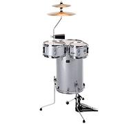 XDrum Club Drumset Cocktail Batteria (incl. piatti, cowbell, bacchette e chiave di accordatura) Silver Sparkle