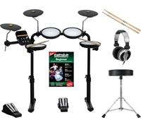 XDrum DD-250 E-Drum Set con Mesh Heads - Batteria elettronica con 4 Drum Pads, 3 Piatti Pad, Pedali Kick & Snare, Rack e Bacchette - Set incluso sgabello, cuffie, scuola e bacchette