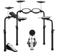 XDrum DD-250P E-Drum Kit - Batteria elettronica con pad mesh head e piatti, pedale kick con pad, controller HiHat - Ricevitore Bluetooth integrato - Drumset incl. chiave di accordatura e bacchette