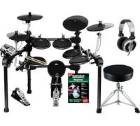 XDrum DD-520 PLUS SET 1 E-Drum Set (batteria elettronica, con sgabello, cuffie, bacchette, pedale e scuola di batteria, 458 suoni)