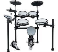 XDrum DD-530 Set E-Drum con Mesh Heads - Batteria elettronica con 3 pad piatti 4 pad con mesh head, 1 pad cassa e rack - 45 drumkit con 455 suoni e modalità di apprendimento con play-along - Nero