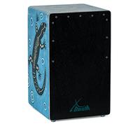 XDrum Design Series Cajon “Gecko” - Cajon da designer dipinta a mano con gechi in Dot Art - Porta bassi integrata - Corpo in HPL (High Pressure Laminate) - Snare fissa installata