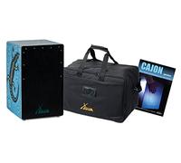 XDrum Design Series Cajon “Gecko” - Cajon da designer dipinto a mano con gechi in Dot Art - Porta bassi integrata - Corpo in HPL - Effetto rullante - in orsa e scuola di cajon