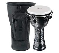 XDrum Djembé 10" Silver Brush Bag Set, Djembé africana, Realizzato in PVC