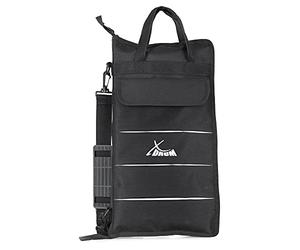 XDrum Drumsticktasca Large - Borsa grande e robusta per bacchette - 6 scomparti interni separati - Tasca esterna applicata - Tracolla regolabile - Nero