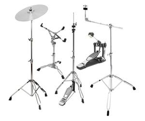 XDrum Hardware Pack Accessori per Batteria 5Pzi Supporto Asta HiHat Snare Pedale