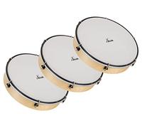 XDrum HTM-10K 10" Tamburo a Mano con Pelle in Plastica Set da 3, 4 cm)