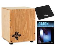 XDrum Junior Cajon Peruana Ash Set - alto 7 cm, quindi perfetto per bambini - in orsa con tracolla - con cuscino per seduta e scuola