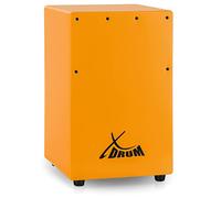 XDrum KC-37OG Cajon per bambini, arancione | Piccolo cajon appositamente per bambini, Adatto all'educazione musicale precoce per bambini, Completamente in betulla, 5 cm