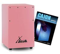 XDrum KC-37PK Cajon per Bambini Set Rosa con Scuola, Solo 36 cm di altezza