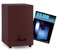 XDrum KC-37WR Cajon per Bambini Rosso Vino Set con Scuola, 5 x 36 x 23