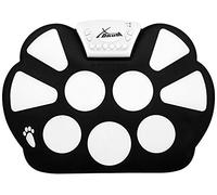 XDrum PDP-10 Pico Roll-Drum-Pad (10 pad, funzione di registrazione, USB, 3 suoni di batteria, 2 pedali, vari brani demo e ritmi di accompagnamento, a batteria) incl. bacchette, pedali e cavo USB