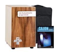 XDrum PERC CP-483 Cajon Peruana Koa Set (Set incl. Cajon con corpo in betulla & effetto snare, borsa zaino abbinata per trasporto e conservazione sicuri e scuola di cajon per principianti)
