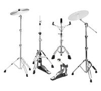 XDrum-Pro5 Hardware Pack 5 pz (Supporto piatti a braccio, supporto piatti dritto, supporto rullante, pedale singolo, macchina HiHat professionale)