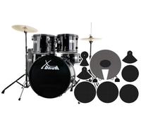 XDrum Rookie batteria acustica 22" nera con sordine