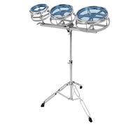 XDrum Rototoms - Tamburi a percussione da 6", 8", 10" per batteria - Hardware a doppio supporto e supporto regolabile - Argento