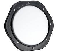 XDrum RT-008 Practice Pad 8" con pelle bianca e borsa per il trasporto (pad per allenamento e esercizio Snare/Tom, pelle con rebound, montabile su supporto con filettatura M8) nero/bianco