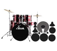 XDrum Semi 22" Standard Batteria Lipstick Red - 22" BD, 12" TT, 13" TT, 16" FT, 14" SD - Set incl. Smorzatori - Rosso