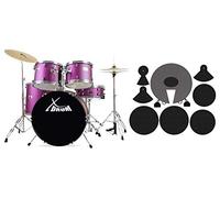 XDrum Semi 22" Standard Batteria Satin Purple Sparkle - 22" BD, 12" TT, 13" TT, 16" FT, 14" SD - Set incl. Smorzatori - Viola