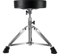 XDrum Session DHS-1 Sgabello Batteria (doppio supporto, regolabile in altezza 47-60cm, diametro seduta 32cm, treppiede con piedi in gomma antiscivolo, pieghevole, stabile)