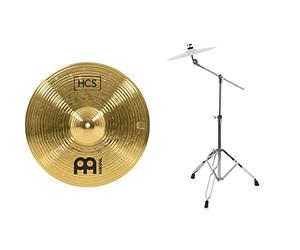 Xdrum - Supporto Per Piatto Semi, Altezza Regolabile 65-103 Cm, Lunghezza Del Braccio 44 Cm, Con Memory-Lock System & Meinl Cymbals Hcs14C Hcs - Piatto Crash, 14" (35,56 Cm)