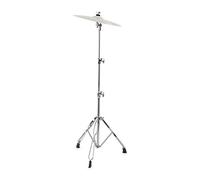 XDrum Supporto Piatti Semi - Supporto Cymbal regolabile in altezza da 70 a 140 cm - Pratico Sistema Memory Lock - Doppio rinforzo e stabile - Argento