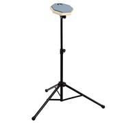 XDrum TF-6/PPS-1 SET: TrueFeel Practice Pad 6" + Supporto per Pad + Borse (Superficie Pad: gomma speciale, ruvida, supporto regolabile in altezza, angolo testa variabile) grigio/naturale