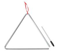 XDrum Triangolo con Bacchetta - Triangolo per Bambini e Educazione Musicale Precoce - Strumento a Percussione da 25 cm (10") con Bacchetta - Strumento Ritmico in Acciaio per Asilo