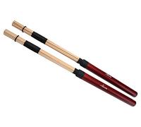 Coppia Bachette Rods Spazzole in Legno Acero 19 Bastoncini 41cm Jazz Batteria