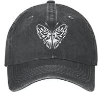 XDTINYR Cappellino da Baseball Regolabile Abstract Farfalla Mosca Denim Lavata e Lavata Pallina da Camionista per Uomini Regali per Campeggio all'aperto Escursioni