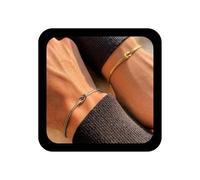 Xduargs Braccialetto a catena con nodo in stile bohémien, braccialetti con nodo d'amore, braccialetto da polso infinito con catena a serpente, braccialetti infiniti per donne