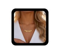 Xduargs Collana girocollo Boho Daisy Flower Gold Cluster Flower Collane Vintage Little Daisy Chain Collana regolabile floreale Lily Petalo Collane Gioielli per le donne