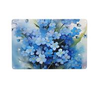 XDVPALNE Fiori dell'acquerello Non ti scordar di me, Stampe artistiche da parete Targa in metallo Decoro Quadro da appendere alla parete 20 x 30 cm